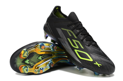 Men's Adidas F50+ Elite Lightstrike Pro FG Football Boots - Black/Yellow/Silver