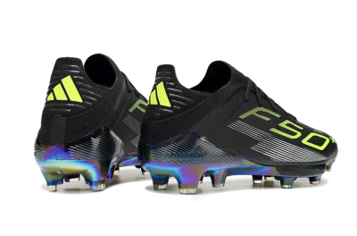 Men's Adidas F50+ Elite Lightstrike Pro FG Football Boots - Black/Yellow/Silver