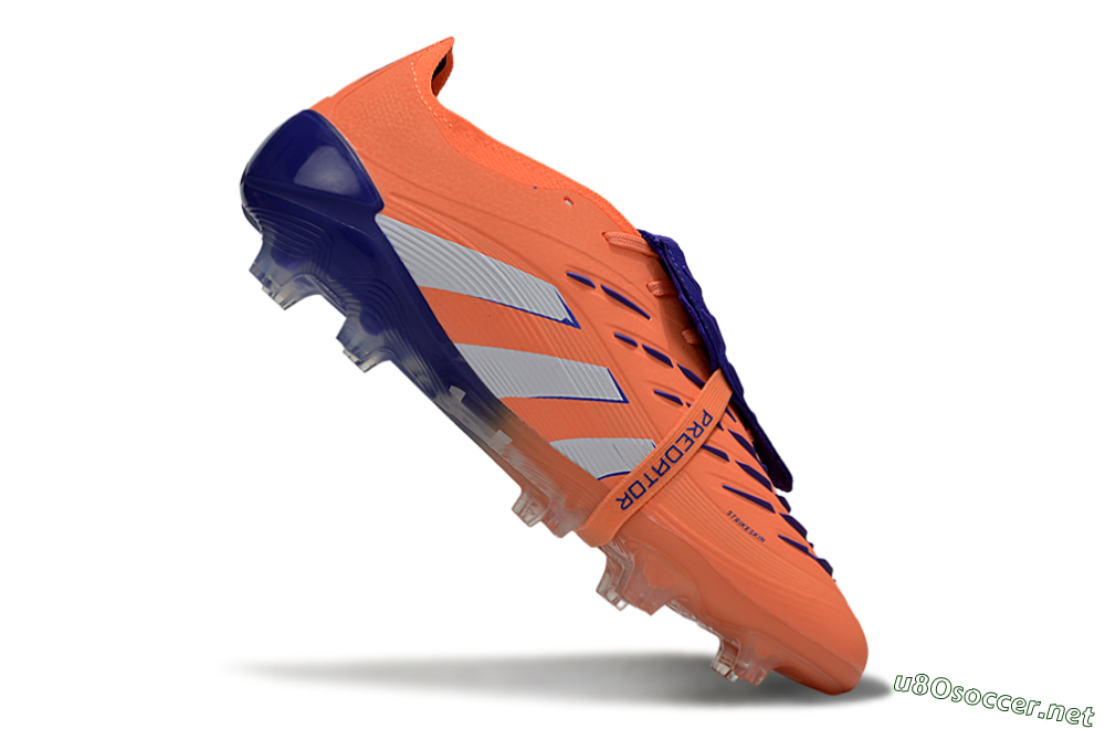 Unisex Adidas Predator Elite Foldover Tongue FG Football Boots - Orange/White/Blue 4