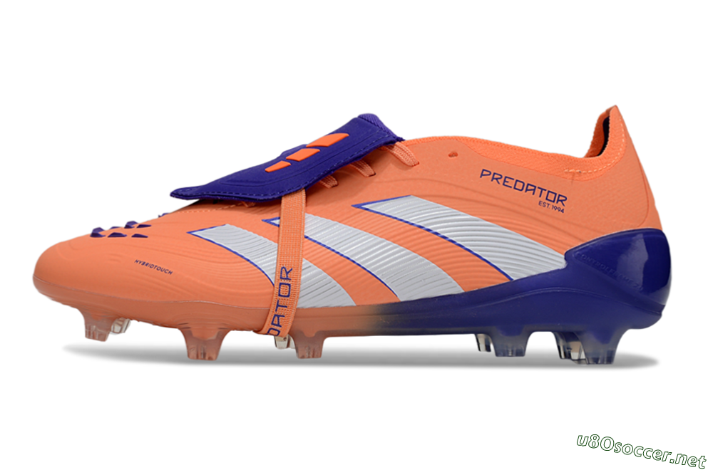 Unisex Adidas Predator Elite Foldover Tongue FG Football Boots - Orange/White/Blue 0