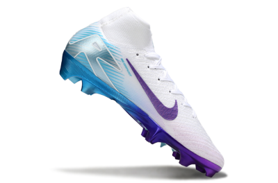 Unisex Nike Air Zoom Mercurial Superfly 10 Elite FG Football Boots - White/Purple/Jade