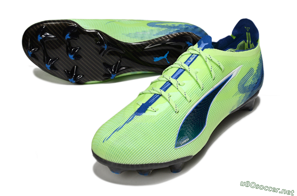 Men's Puma Ultra 5 Ultimate FG Football Boots - Yellow/Blue/White 3