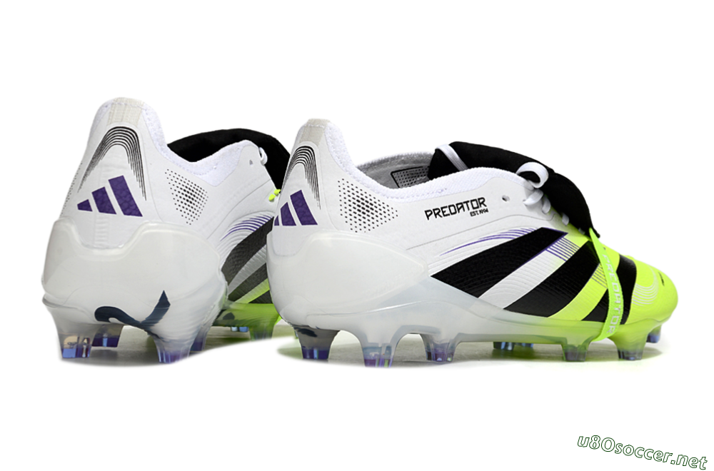 Men's Adidas Predator 25 Elite Foldover Tongue FG Football Boots - White/Yellow/Black 6