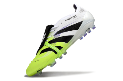 Men's Adidas Predator 25 Elite Foldover Tongue FG Football Boots - White/Yellow/Black