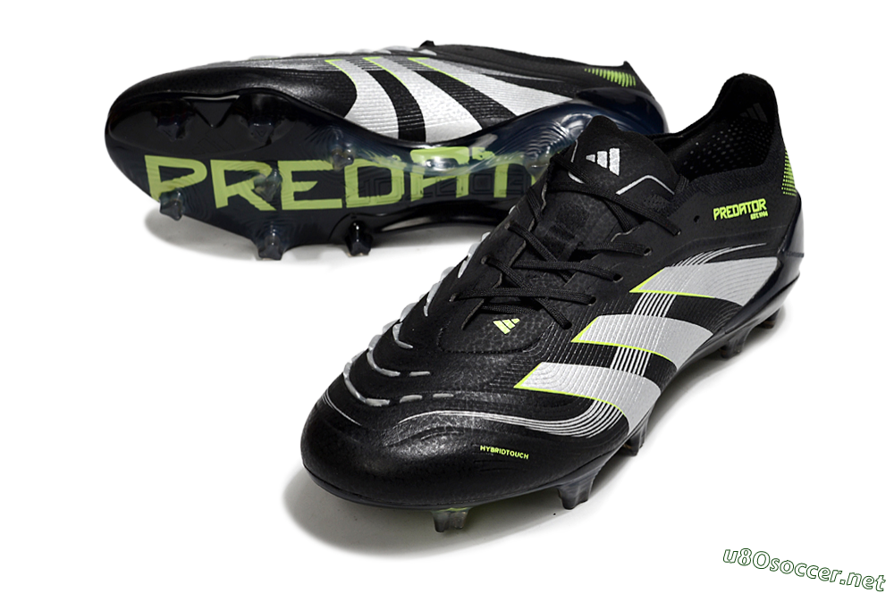Men's Adidas Predator 25 Elite FG Football Boots - Black/White/Yellow 3