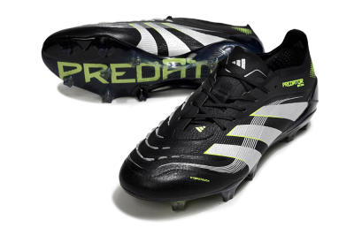 Men's Adidas Predator 25 Elite FG Football Boots - Black/White/Yellow