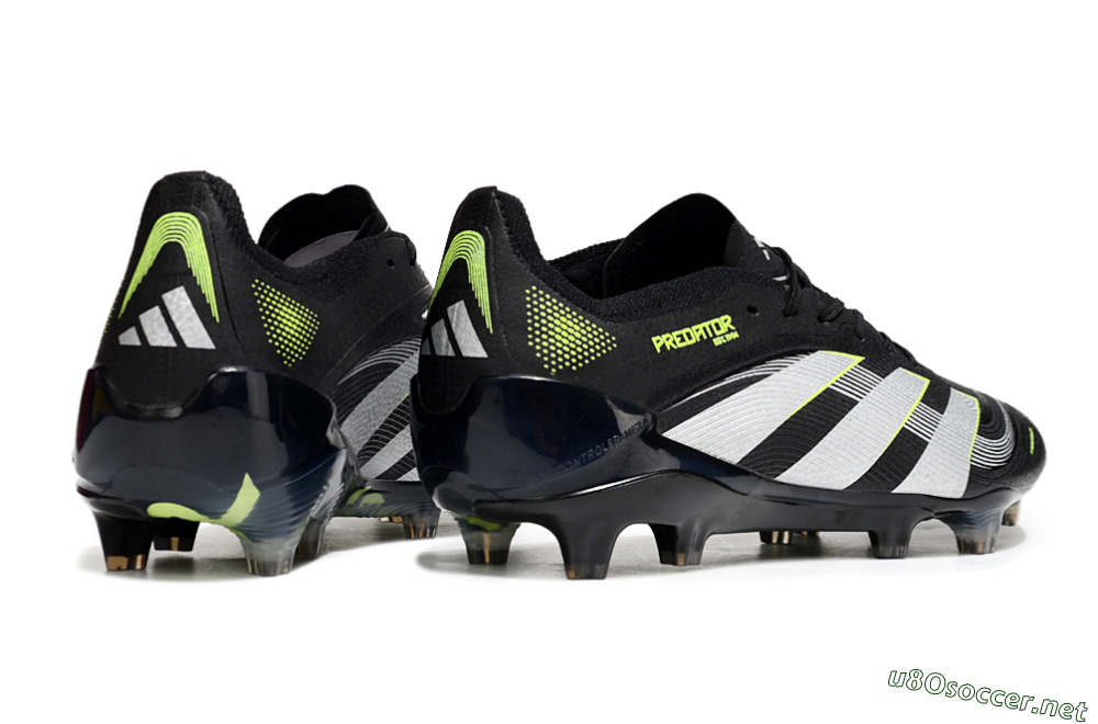 Men's Adidas Predator 25 Elite FG Football Boots - Black/White/Yellow 6