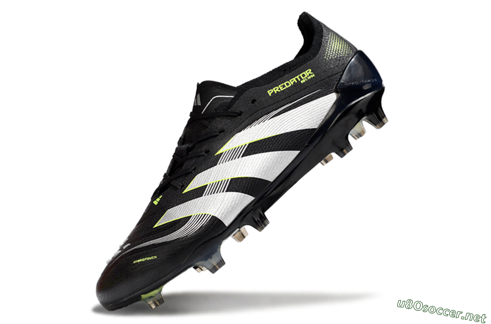 Men's Adidas Predator 25 Elite FG Football Boots - Black/White/Yellow 5