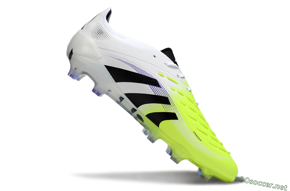 Men's Adidas Predator 25 Elite FG Football Boots - White/Yellow/Black 4