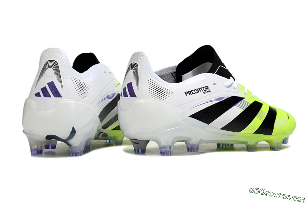 Men's Adidas Predator 25 Elite FG Football Boots - White/Yellow/Black 6