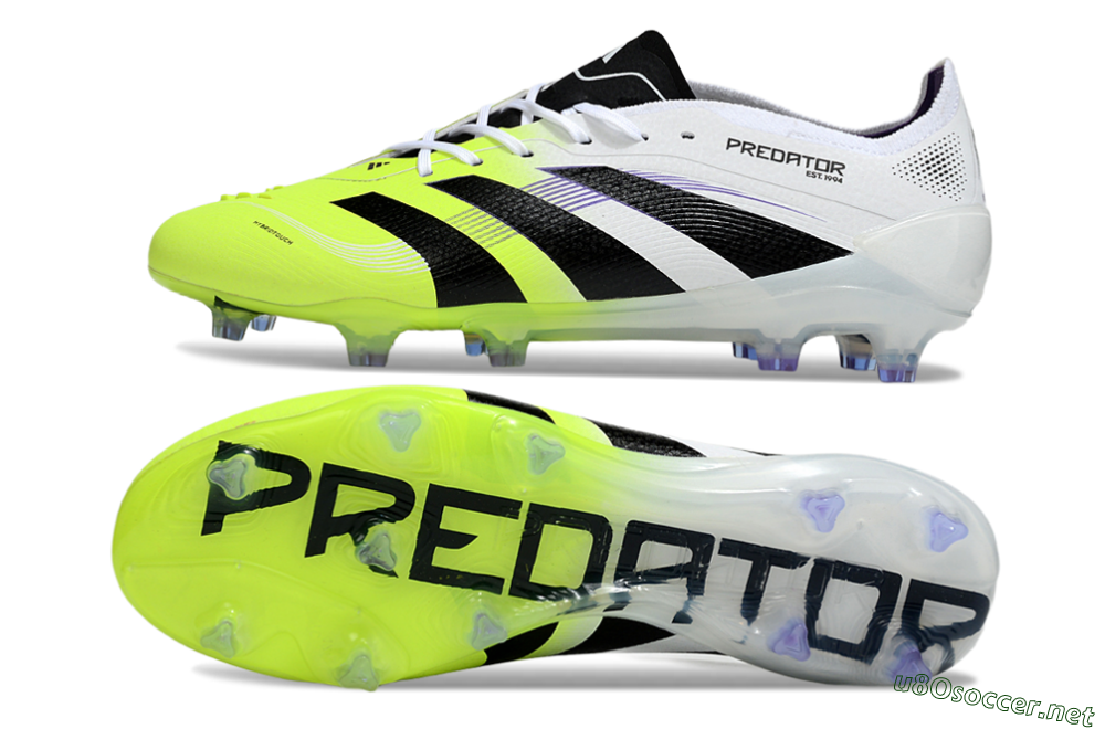 Men's Adidas Predator 25 Elite FG Football Boots - White/Yellow/Black 1