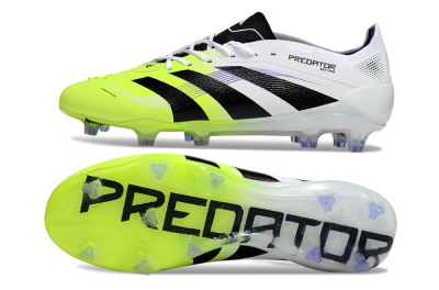 Men's Adidas Predator 25 Elite FG Football Boots - White/Yellow/Black