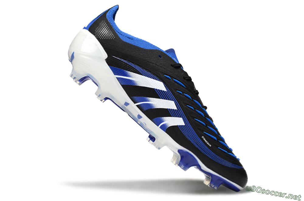 Men's Adidas Predator 25 Elite FG Football Boots - Black/White/Blue 4