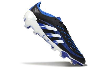 Men's Adidas Predator 25 Elite FG Football Boots - Black/White/Blue