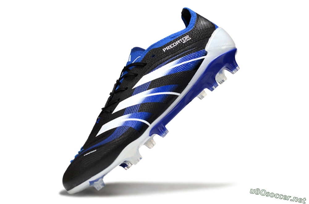 Men's Adidas Predator 25 Elite FG Football Boots - Black/White/Blue 5