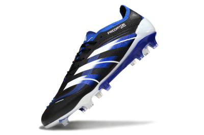 Men's Adidas Predator 25 Elite FG Football Boots - Black/White/Blue