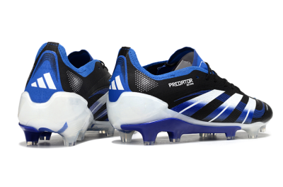 Men's Adidas Predator 25 Elite FG Football Boots - Black/White/Blue