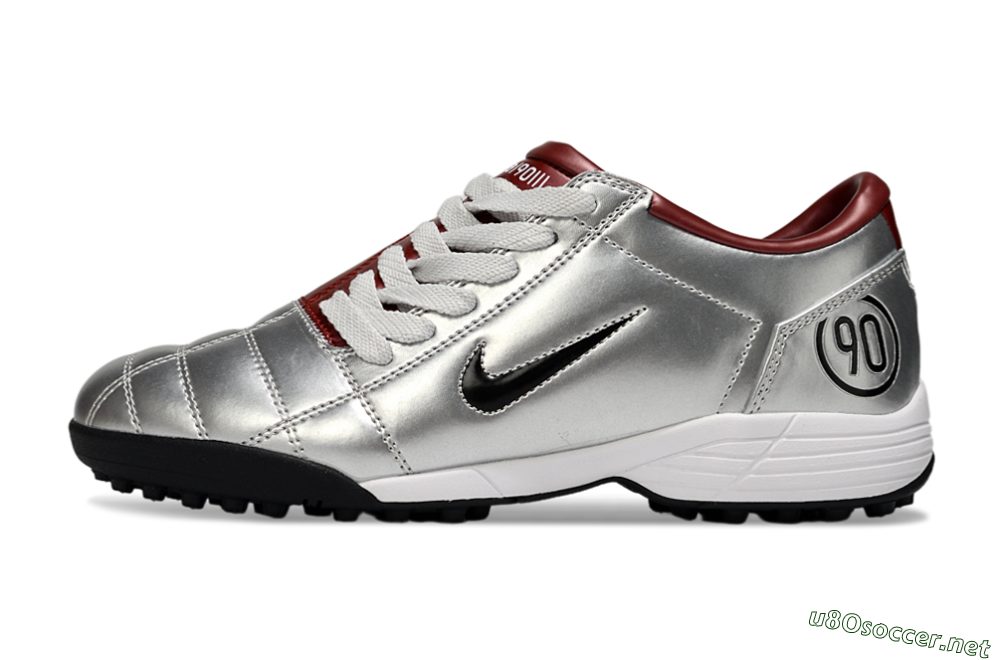 Unisex Nike Total 90 II TF Football Shoes - Silver/Black/Red 0