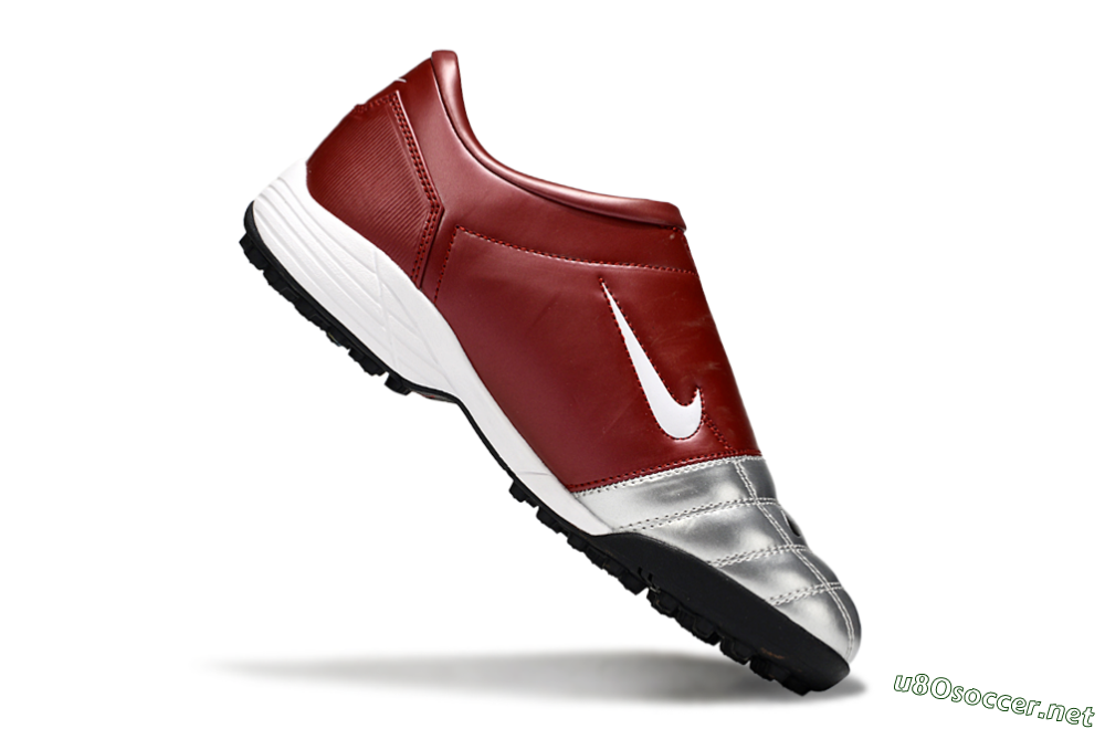 Unisex Nike Total 90 II TF Football Shoes - Silver/Black/Red 4