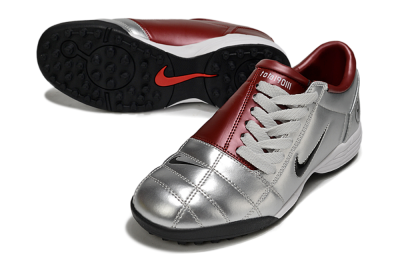 Unisex Nike Total 90 II TF Football Shoes - Silver/Black/Red