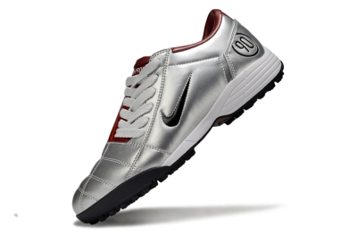 Unisex Nike Total 90 II TF Football Shoes - Silver/Black/Red