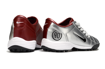 Unisex Nike Total 90 II TF Football Shoes - Silver/Black/Red