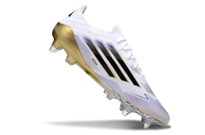 Men's Adidas F50 Elite SG Football Boots - White/Purple/Gold