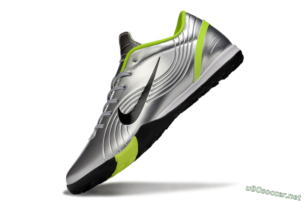 Unisex Nike Air Zoom Mercurial Vapor 16 Academy TF Football Shoes - Silver/Black/Yellow 5