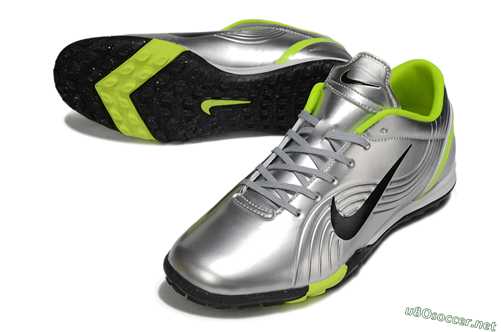 Unisex Nike Air Zoom Mercurial Vapor 16 Academy TF Football Shoes - Silver/Black/Yellow 3
