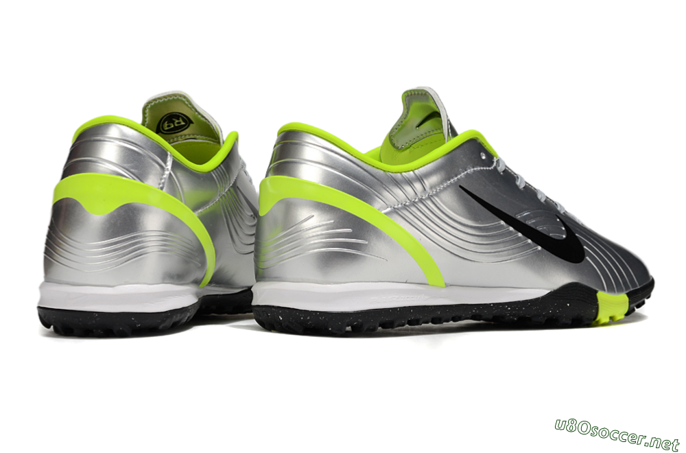 Unisex Nike Air Zoom Mercurial Vapor 16 Academy TF Football Shoes - Silver/Black/Yellow 6
