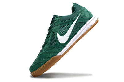 Men's Nike Lunar Gato 2 IC Football Shoes - Green/White/Brown