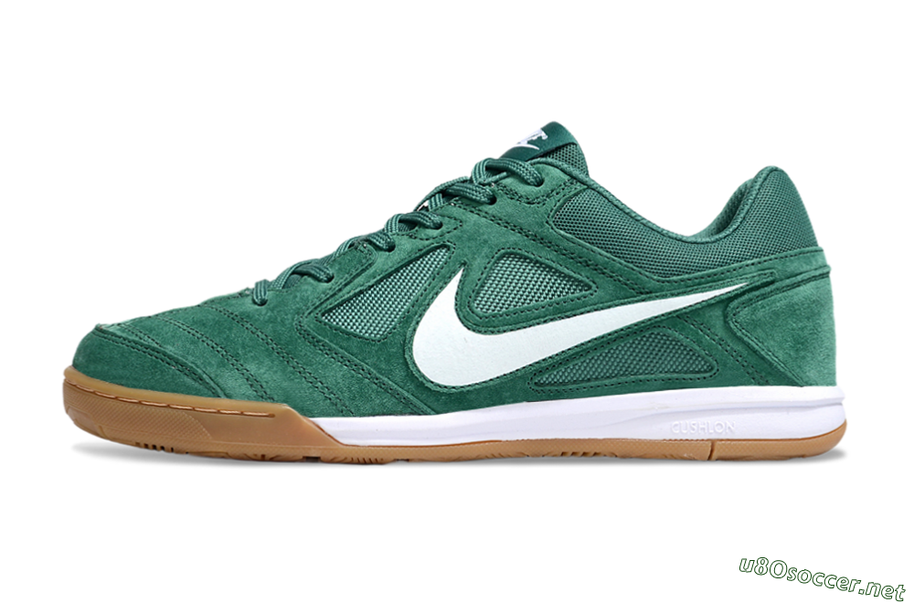 Men's Nike Lunar Gato 2 IC Football Shoes - Green/White/Brown 0