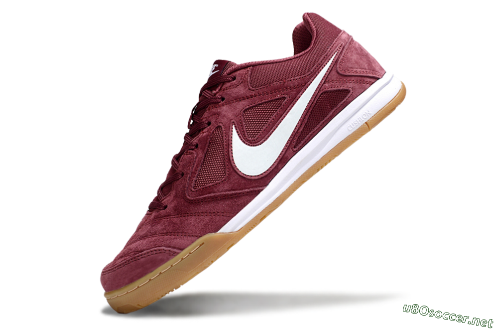 Men's Nike Lunar Gato 2 IC Football Shoes - Red/White/Brown 5