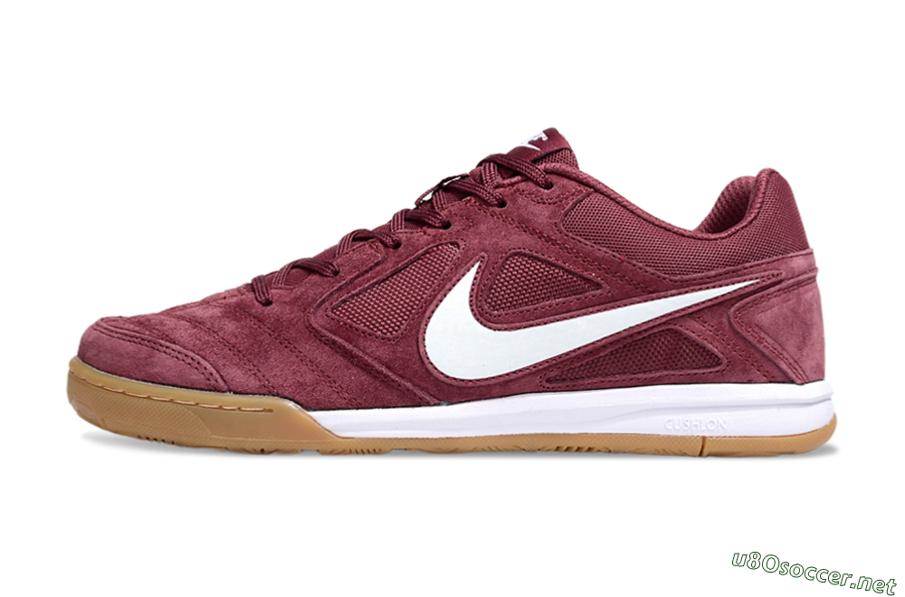 Men's Nike Lunar Gato 2 IC Football Shoes - Red/White/Brown 0