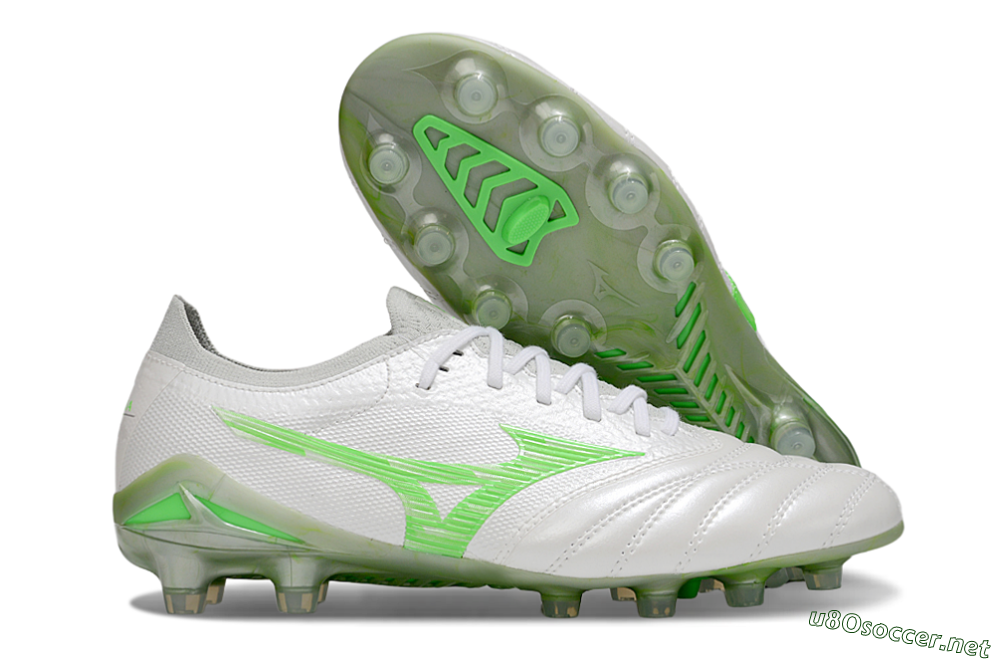Men's Mizuno Morelia Neo 4 Bate FG Football Boots - White/Yellow 2