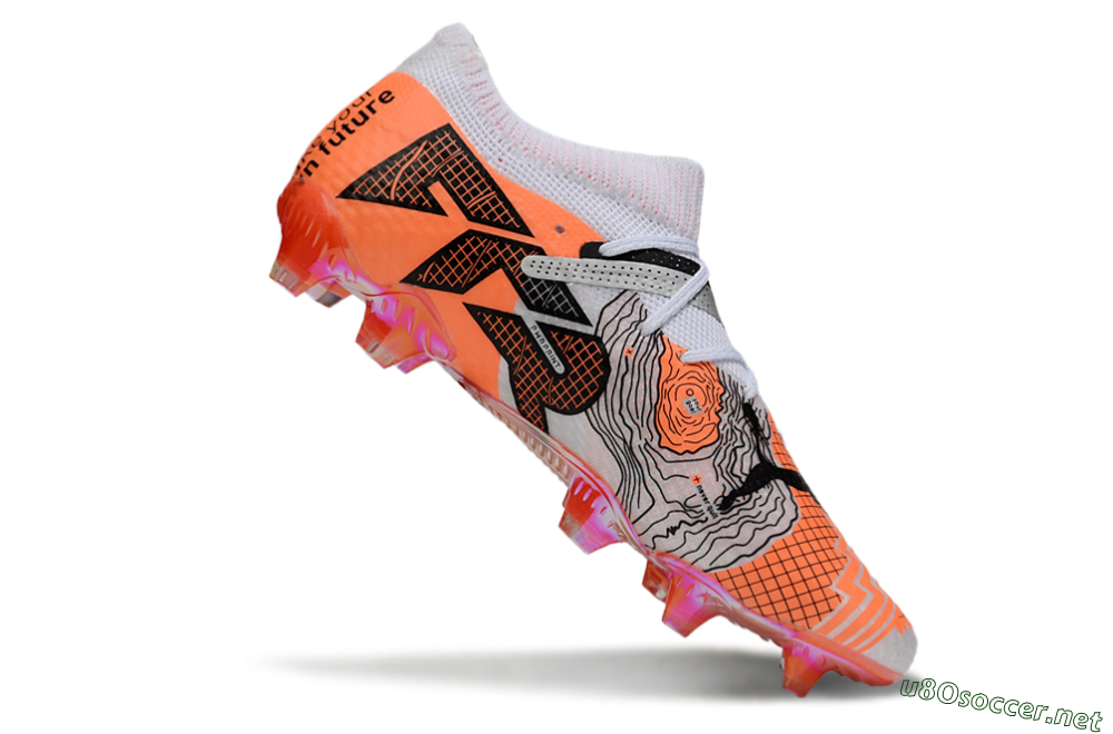 Men's Puma Future 7 Ultimate FG Football Boots - Silver/Orange/Pink 4