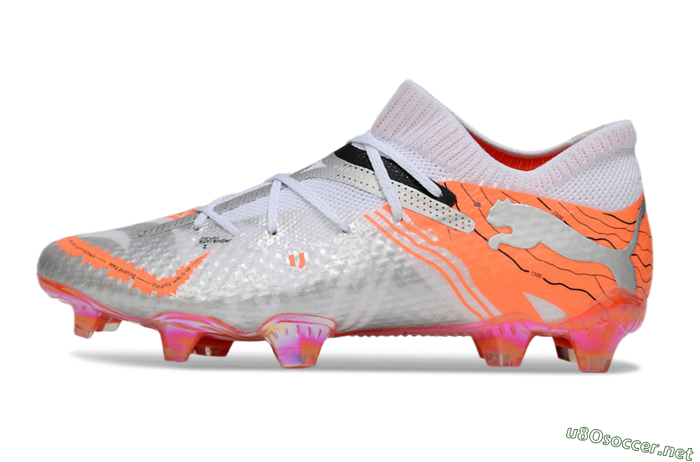 Men's Puma Future 7 Ultimate FG Football Boots - Silver/Orange/Pink 0