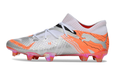 Men's Puma Future 7 Ultimate FG Football Boots - Silver/Orange/Pink