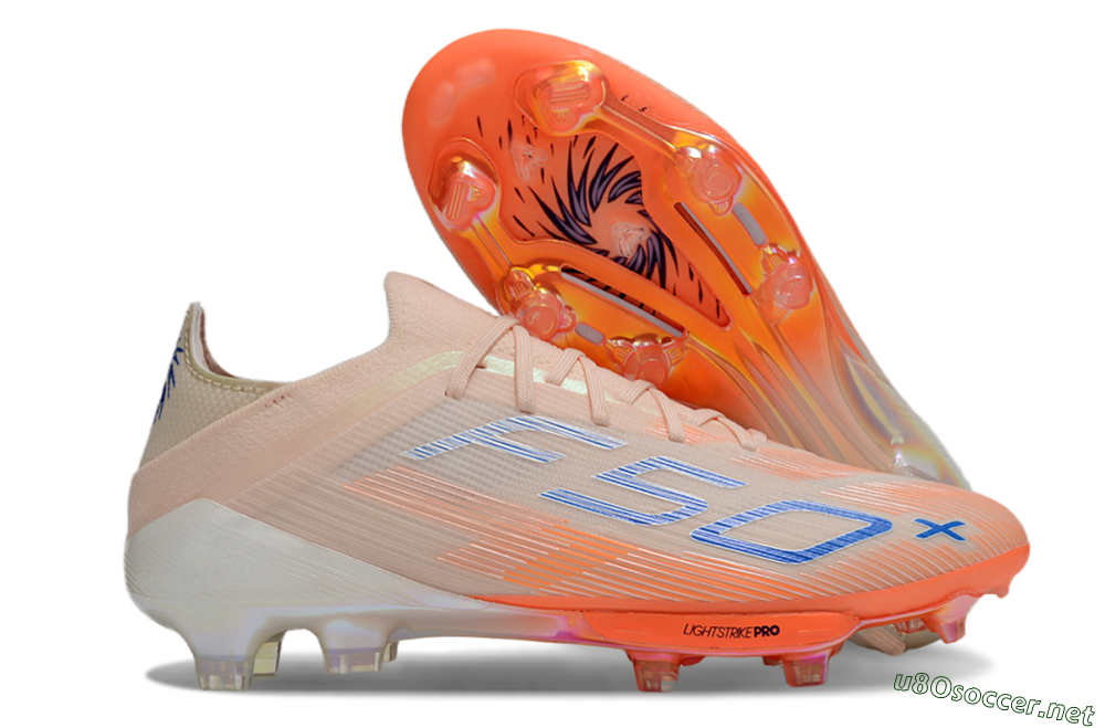 Men's Adidas F50+ Elite FG Football Boots - Pink/Orange/Blue 2