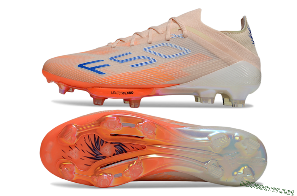 Men's Adidas F50+ Elite FG Football Boots - Pink/Orange/Blue 1
