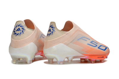 Men's Adidas F50+ Elite Laceless FG Football Boots - Pink/Orange/Blue