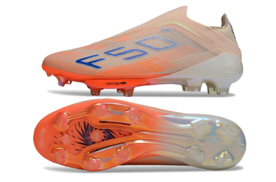 Men's Adidas F50+ Elite Laceless FG Football Boots - Pink/Orange/Blue