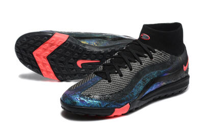 Men's Nike Air Zoom Mercurial Superfly 10 Elite TF Football Shoes - Black/Grey/Pink