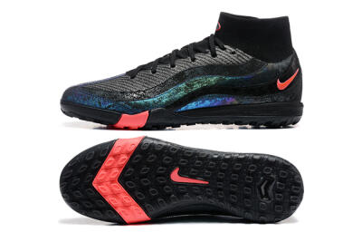 Men's Nike Air Zoom Mercurial Superfly 10 Elite TF Football Shoes - Black/Grey/Pink