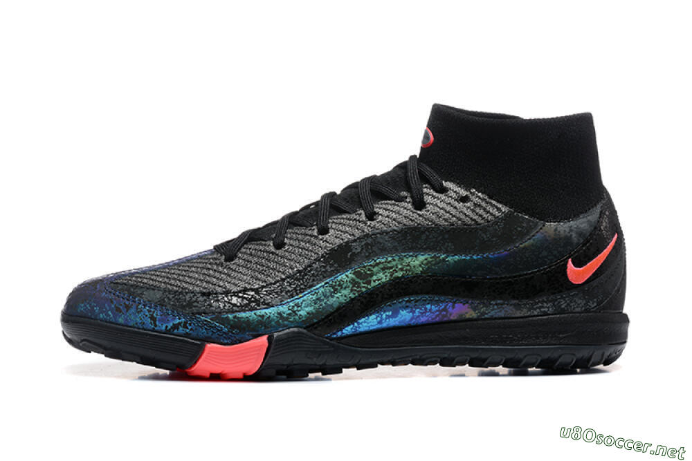Men's Nike Air Zoom Mercurial Superfly 10 Elite TF Football Shoes - Black/Grey/Pink 0