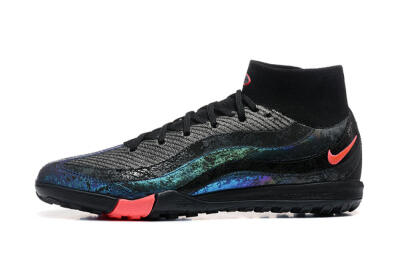 Men's Nike Air Zoom Mercurial Superfly 10 Elite TF Football Shoes - Black/Grey/Pink