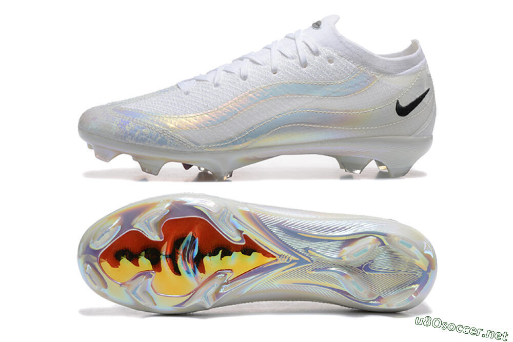 Men's Nike Air Zoom Mercurial Vapor 16 Elite FG Football Boots - White/Black 1