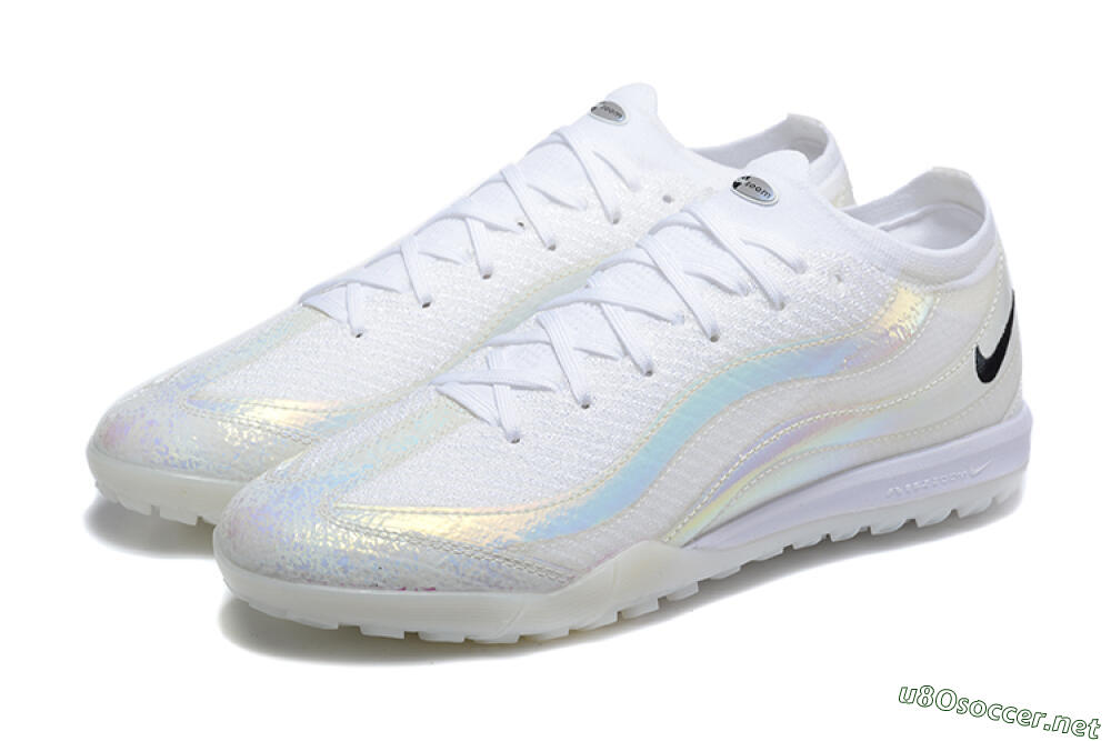 Men's Nike Air Zoom Mercurial Vapor 16 Elite TF Football Shoes - White/Black 5