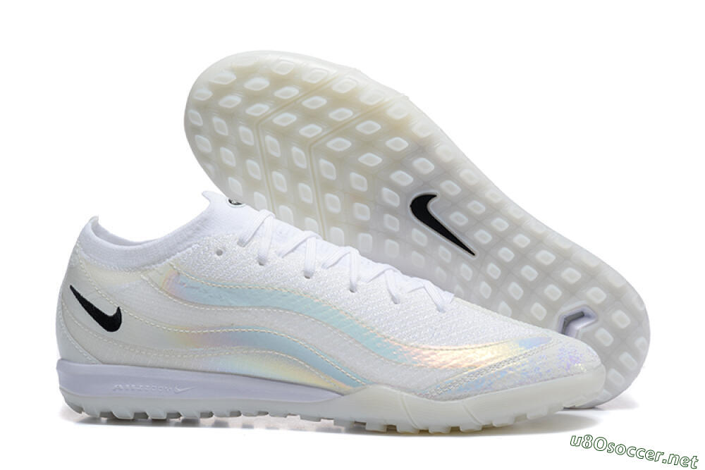 Men's Nike Air Zoom Mercurial Vapor 16 Elite TF Football Shoes - White/Black 2