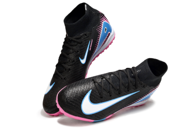 Unisex Nike Air Zoom Mercurial Superfly 10 Elite TF Football Shoes - Black/White/Blue/Pink